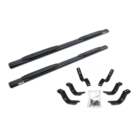 Go Rhino 20-C GLADIATOR SIDE STEPS 4IN WIDE 1000 SERIES BLACK POWDERCOAT-COMPLETE KIT:SID 104451687T